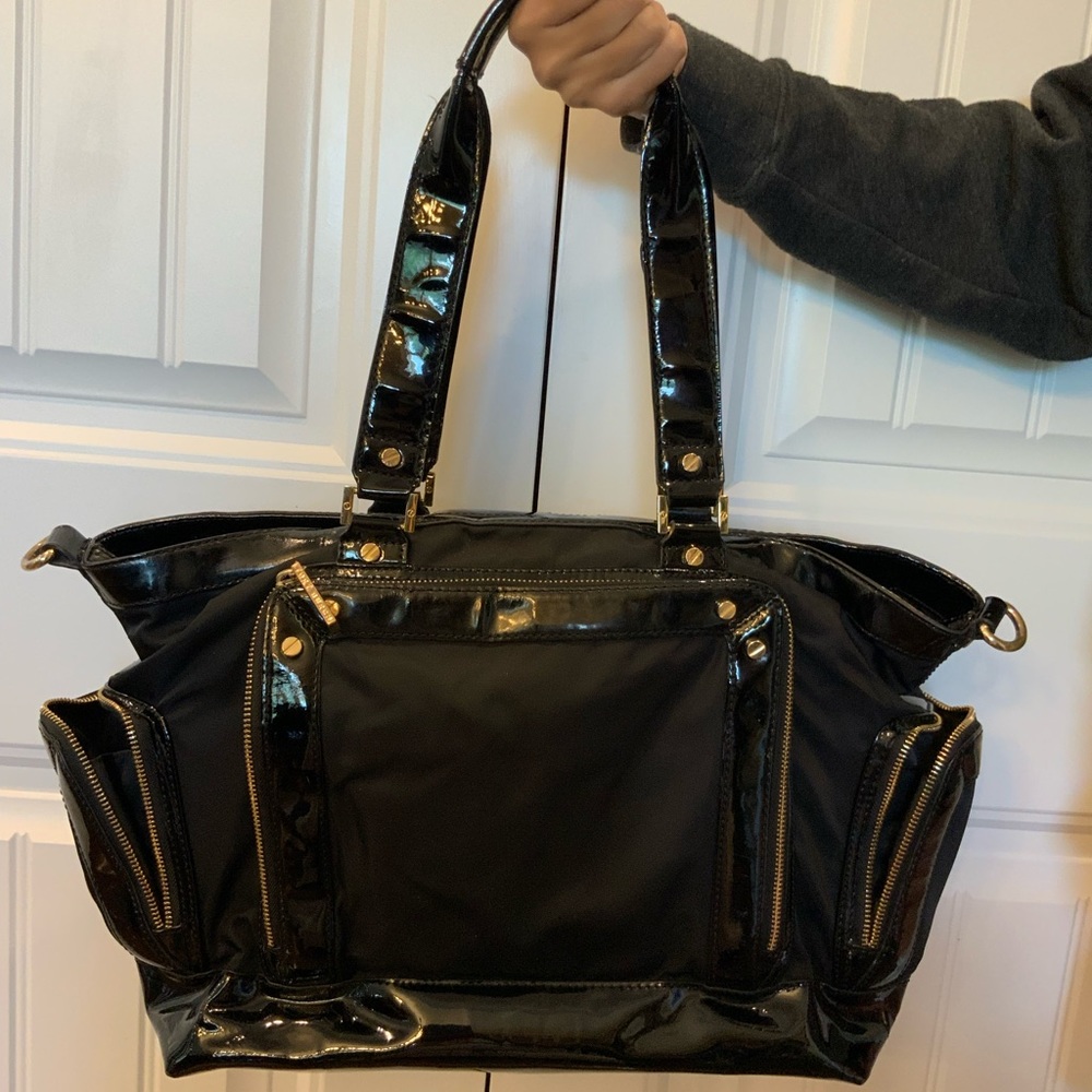 Tory Burch Nylon/Patent Tote or Diaper Bag